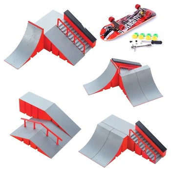 Finger Skate Park Kit Rampa Piese cu 1 Deget Skateboard Mini Scooter Scena pentru Finger Skateboard de Formare elemente de Recuzită