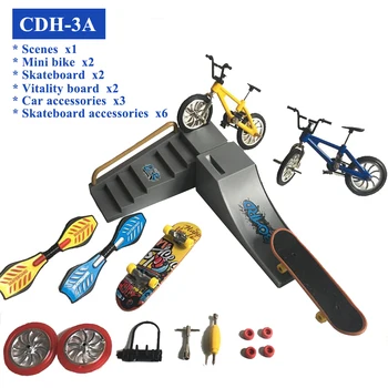Finger Skateboard Mini Bicicleta cu Două Roți Scuter Bord Patinaj Loc Combinație Jucarii de Cadouri de Craciun pentru Copii Dropshipping