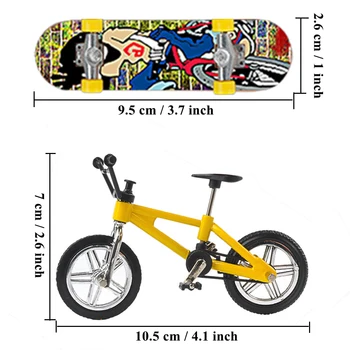 Finger Skateboard Mini Bicicleta cu Două Roți Scuter Bord Patinaj Loc Combinație Jucarii de Cadouri de Craciun pentru Copii Dropshipping