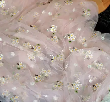 Fire rochie fusta de moda pentru copii haine pentru femei fusta ușor în poziție verticală mici broderii florale ochiurilor de plasă tesatura