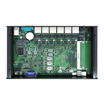 Firewall Aparat Mini PC Intel Core i5-7200U i3-7100U 6*LAN Intel 211AT Gigabit Ethernet Pfsense Moale Router AES-NI