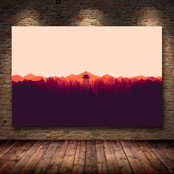 Firewatch Jocuri Video Munți Minimalism Pădure de Perete de Arta Canvas Jocuri Poster HD Print Decor Acasă Pictura