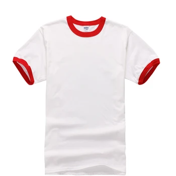 Firma gildan Nou Stil Rock Vara Barbati Tricou Maneci Scurte Topuri Tricouri Casual Alb Cu Contrast Collor Și Mâneci Tricouri Pentru Bărbați
