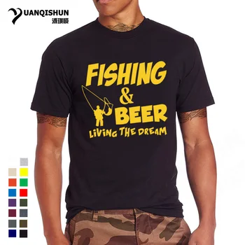 Fishings Se Potrivesc Tricouri Fishinger Bere Pește Trăiesc Visul Pescarului De Imprimare Tricou Sporter Zbor Distracție Proaspete Cadou Tricouri Tricou