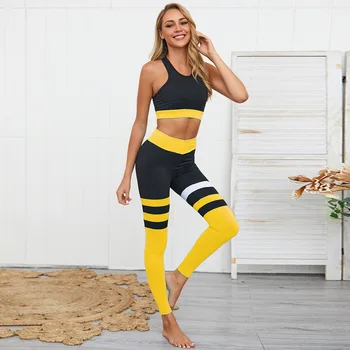 Fitness pentru femei Yoga Seturi de Sport Îmbrăcăminte Haine de Antrenament pentru Femei, de Compresie Pantaloni Căptușit Sutien Sport Femei Set de Exercitii de Îmbrăcăminte