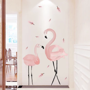 Flamingo Autocolante de Perete DIY Păsări Animale Decalcomanii de Perete pentru Camere de Copii Decor Dormitor pentru Copii Pepinieră Decor Acasă Accesorii