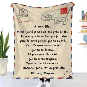 Flanel Pătură de Aer e-Mail Imprimare 3D Canapea Ține de Cald pentru Copii Pătură Textile Acasă spaniolă și franceză Scrisoare de Imprimare Quilt