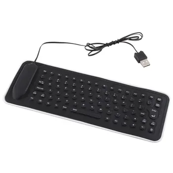 Flexibil de Jocuri Mecanice Tastatura USB cu Fir Tastatură engleză Silicon Tastatură PC-ul pentru Desktop, Laptop, Notebook #22158
