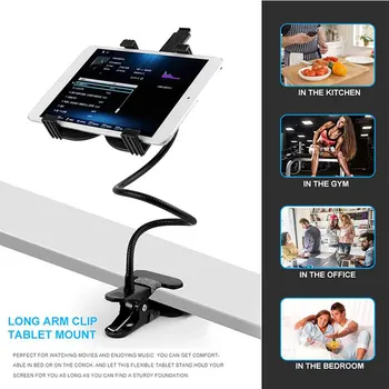 Flexibil Tablet Stand Suport de Metal Pentru iPad Mini Air Kindle Telefon Samsung Pentru iPhone Leneș Pat Tablet PC Stand Pliabil