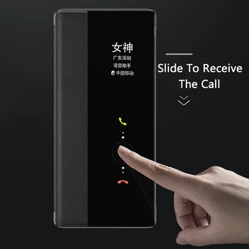 Flip Cover din Piele Magnetice Caz Pentru Huawei P40 Pro Plus P 40 Pro+ 40pro P40pro P40pro+ Smart View Cazuri de Telefon rezistent la Șocuri Funda