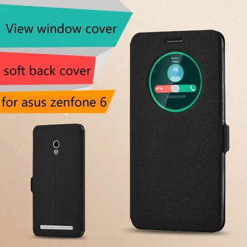 Flip Fereastra Cover pentru ASUS Zenfone 6 Caz View Fereastra Piele Caz pentru ASUS Zenfone 6 A600CG T00G Protecție Telefon Sac de Fundas