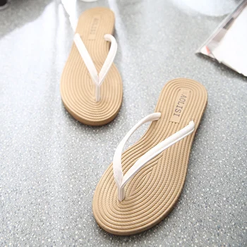 Flip-flop Femeile poarta 2020 Nou, Papuci de casă Moda Celebritate pe Internet Ins Sandale de Paie Cu Simplu Pantofi Plat
