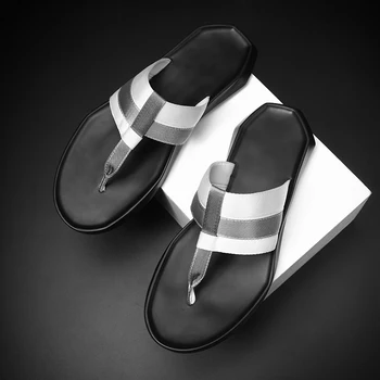 Flip flops pentru barbati papuci plaja 2020 vara noi designeri 39 din piele italiană autentică a calității de sex masculin sandalia masculino le couro