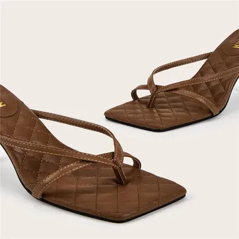 Flip flops pentru femei tocuri de vară, papuci de casă Papuci de casa pentru femei sexy deget de la picior pătrat clar sandale pantofi Femei Slide-uri de Papuc