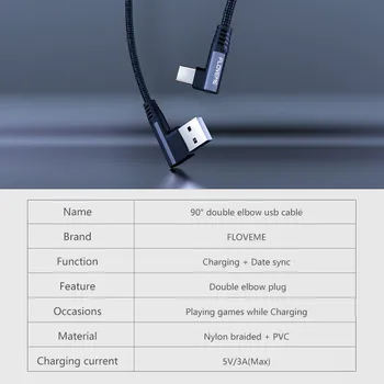 FLOVEME 3A Încărcare Rapidă USB Cablu Micro USB Pentru iPhone 12 11 USB de Tip C Cablu Pentru Xiaomi Telefon Samsung Accesorii Incarcator Cablu
