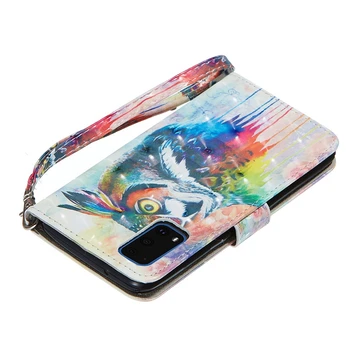 Fluture 3D Bufnita Portofel din Piele de Caz Pentru Samsung Galaxy S7 Edge S8 S9 S10 S20 Plus Ultra Nota 8 9 10 J3 J5 J7 A51 A71 Flip Cover