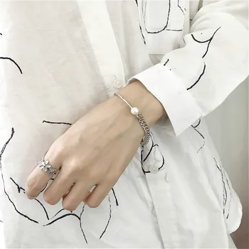 Flyleaf argint 925 Perle de apă Dulce Bratari Pentru Femei Uri Populare Stil Simplu Moda Bijuterii