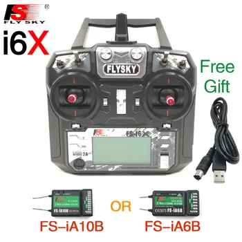 Flysky FS-i6X FS I6X 10CH 2.4 G RC Transmițător Controler cu iA10B iA6B A8S X6B Receptor Pentru RC Elicopter Multi-rotor drone