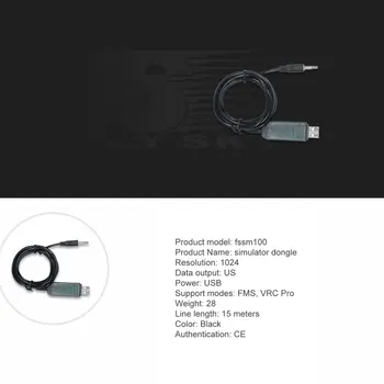 Flysky FS-SM100 RC USB Simulator de Zbor w/ FMS Set Cablu pentru FLYSKY FS-i6 i10 i6X FS-T6 FS-CT6B TH9X RC FPV Drone Transmițător