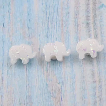 Fnixtar Opal Sintetic Elefant Mic Margele Vrac Dimensiune Orificiu 1.5 mm, Margele Colier Brățară DIY 10.5*7,8 mm 20Piece/lot