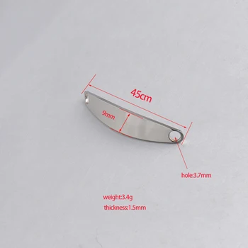 Fnixtar Oval Îndoiți Gol Ștanțare Farmece Tag Conectori poloneză Oglindă din Oțel Inoxidabil Bijuterii DIY Face Constatări 9*45mm