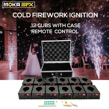 Focuri de artificii Pirotehnice 12 Pui cu Caz de Control de la Distanță Sparkler Mașină pentru Activități de Nunta Evenimente Rece Scânteie Iginition
