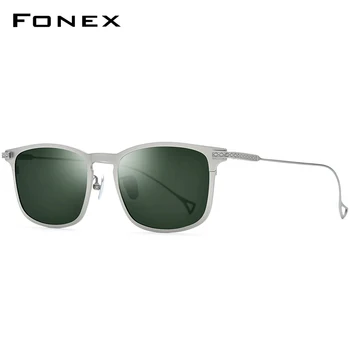 FONEX Titan Pur ochelari de Soare Vintage Square Polarizat Ochelari de Soare pentru Femei 2020 Nou Retro Oglindă UV400 Nuante 8523