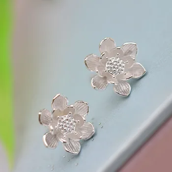 Forma de floare Cercei Drăguț Femei Cercei Bijuterii Cadou argint 925 Cercei Petrecere Trendy Bijuterii Cadou
