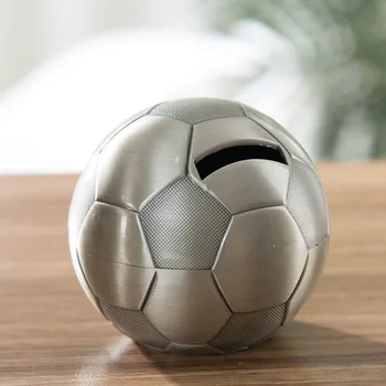 Forma fotbal pusculita Metal de Protecție a Mediului Ambarcațiuni Schimba Banca Cadouri pentru Copii Jucarii Ornamente Decoratiuni Acasă