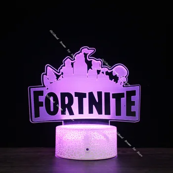 Fortnite 3D Lumina de Noapte Led-uri Creative, pline de culoare Lampa de Masa pentru Camera Copiilor Decor Petrecere de Joc Figura Jucarii Model Cadou de Ziua de nastere