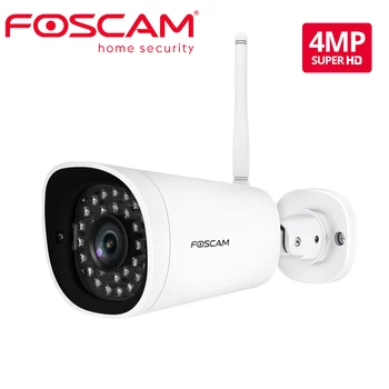 Foscam G4P Super HD 4MP(2K), WiFi rezistent la apa Camera de Securitate cu Om de Detectare a Mișcării 66 ft Viziune de Noapte Camera IP Bullet