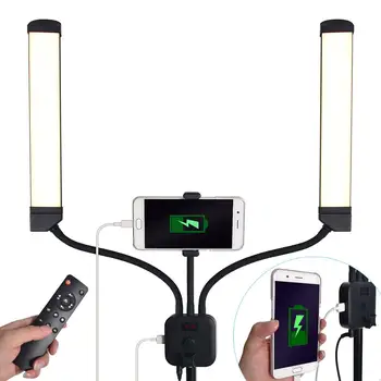 Fosoto Fotografice de Iluminat Multimedia Extreme Cu Selfie Funcția Video cu Led-uri de Lumină lampă Cu Trepied, Telecomanda Pentru Youtube de Telefon