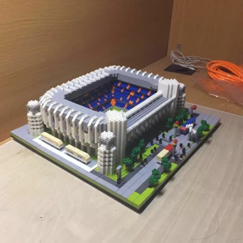 Fotbal Old Trafford Camp Nou Bernabeu San Domnule Stadion Real Madrid, Barcelona Club de BRICOLAJ Diamant Constructii Blocuri Mici de Jucărie fără Cutie