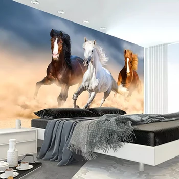 Foto personalizat Tapet Modern Animale Pictură în Ulei Cal în Galop de Fundal de Decor de Perete de Artă Murală Tapet Pentru Dormitor Pereti 3D