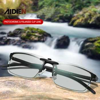 Fotocromatică clip pe ochelari de soare polaroid obiectiv bărbați miop de conducere ochelari de vedere de Noapte în apropiere de vedere miopie ochelari antireflex