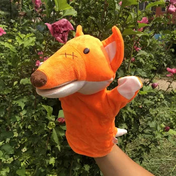 Fox Păpușă De Mână Copil Copii Copii Papusa Moale De Pluș Animale De Desene Animate Toy De Învățământ Grădinița Spune Povestea De Predare Jucarii