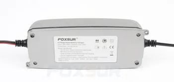 FOXSUR 12V 4A 6V 1A 11-etapa Inteligent Încărcător de Baterie, 6V 12V EFB GEL AGM UMED Incarcator de Baterii Auto cu display LCD & Desulfator