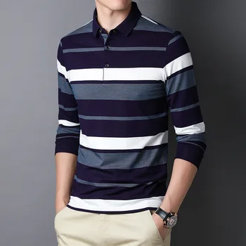 Fratele Wang Brand de Înaltă Calitate pentru Bărbați T-shirt 2019 Noi Afaceri de Moda Casual Stripe Long Sleeve T-shirt de sex Masculin Haine de Brand