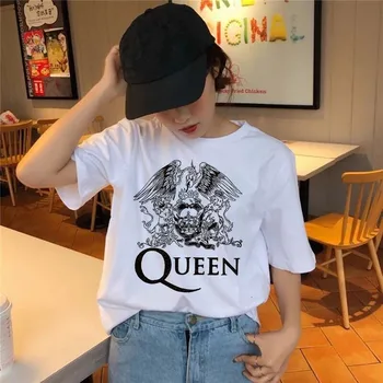 Freddie Mercury Regina Trupa T-Shirt Femei Hip-Hop, Retro, Rock Hipster Tricou Vintage Sex Feminin Topuri Casual Drăguț Fată Rece Tees