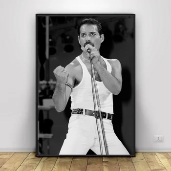 Freddie Mercury Tesatura De Matase Arta De Postere Și De Imprimare Arta De Perete Tablou Pictura Decor Acasă