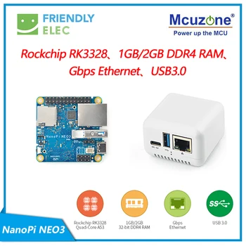 FriendlyElec NanoPi NEO3 1GB/2GB DDR4 RK3328 Cortex A53 Quad-core pe 64 de bi Suport Ubuntu Core succesor al NEO2