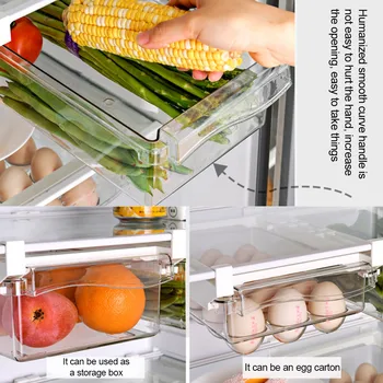 Frigider Sertar Cutie De Depozitare Bucătărie Transparent Ou Fructe Organizator Suspendat Frigider Container Pentru Alimente Economie De Spațiu