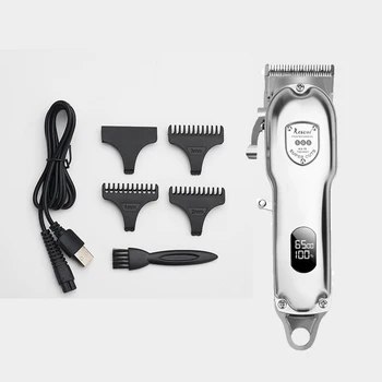 Frizerie Tuns Profesionale din Metal de Păr Pentru Bărbați Tuns Barba Electrice de tuns Masina de Tuns cu Acumulator LED Display