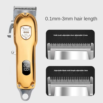 Frizerie Tuns Profesionale din Metal de Păr Pentru Bărbați Tuns Barba Electrice de tuns Masina de Tuns cu Acumulator LED Display