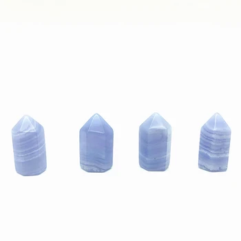 Frumos 1 BUC Naturale Mini Dantelă Albastru Agat Cristal Punct de Minerale Ornament de Vindecare Bagheta Decor Acasă Cadou Naturale, Cristale de Cuarț