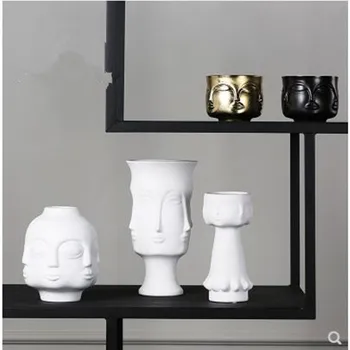 Frumos Europene de moda fata vaza ceramica, Nordic artă ceramică artizanat, biroul de acasă restaurant, bar desktop decor cadou
