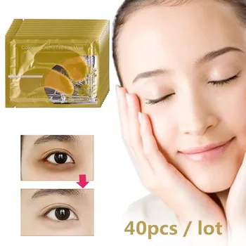 Frumusete de Cristal de Aur Colagen Masca de Ochi Patch-uri Ochi Pentru Ochi, Masca Acnee coreean Colagen Masca de Îngrijire a Pielii 40Pcs=20Pairs