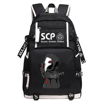 Fundația SCP Femei Pachet Desene animate Bookbag Panza ghiozdane pentru Fete Adolescente SCP Călătorie Bagpack USB Rucsac pentru Laptop