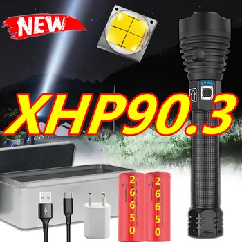 Funkit.ro11.11 XHP90.3 cea mai puternica lanterna led-uri usb Zoom lanterna Tactice xhp70.2 18650 acumulator 26650 mână de lumină