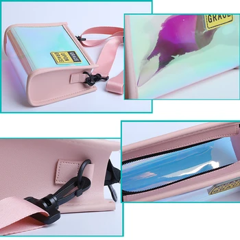 FUNMARDI 2020 Nou Laser Transparent Geantă de Umăr din PVC Femei Clapa Saci de Plajă de Vară Saci Sac Jeleu Bomboane Crossbody Genti WLHB3047